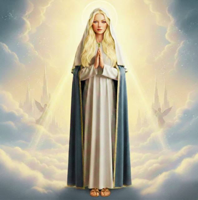 Polish Eastern European Virgin Mary Portrait - Printable Digital Art