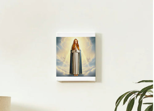 Irish Ginger Celtic Virgin Mary Portrait - Printable Digital Art