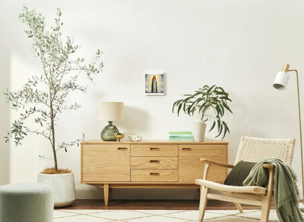 Irish Ginger Celtic Virgin Mary Portrait - Printable Digital Art