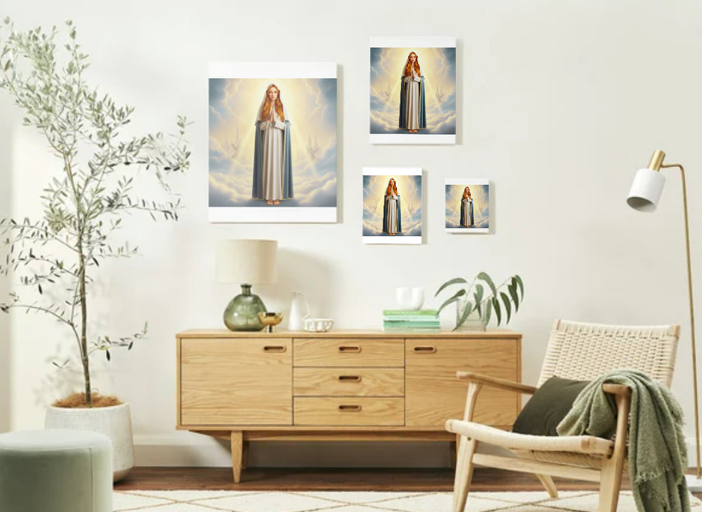 Scottish Ginger Virgin Mary Portrait - Printable Digital Art