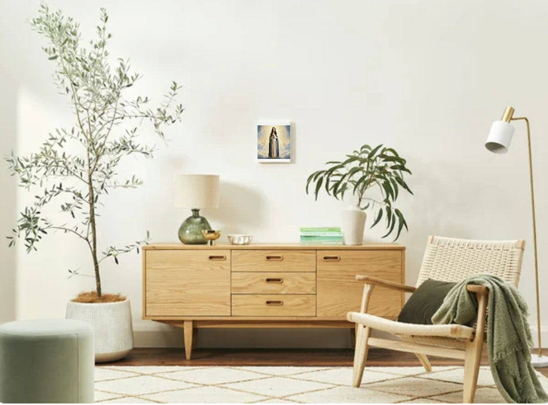 Japanese Chinese Virgin Mary Portrait - Printable Digital Art