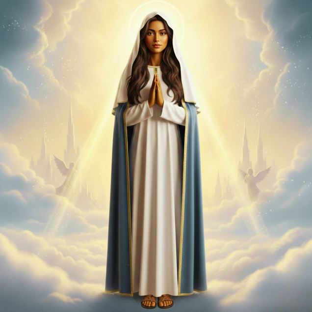 North Indian Virgin Mary Portrait - Printable Digital Art