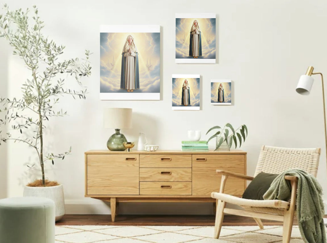 Scandinavian Nordic Virgin Mary Portrait - Printable Digital Art