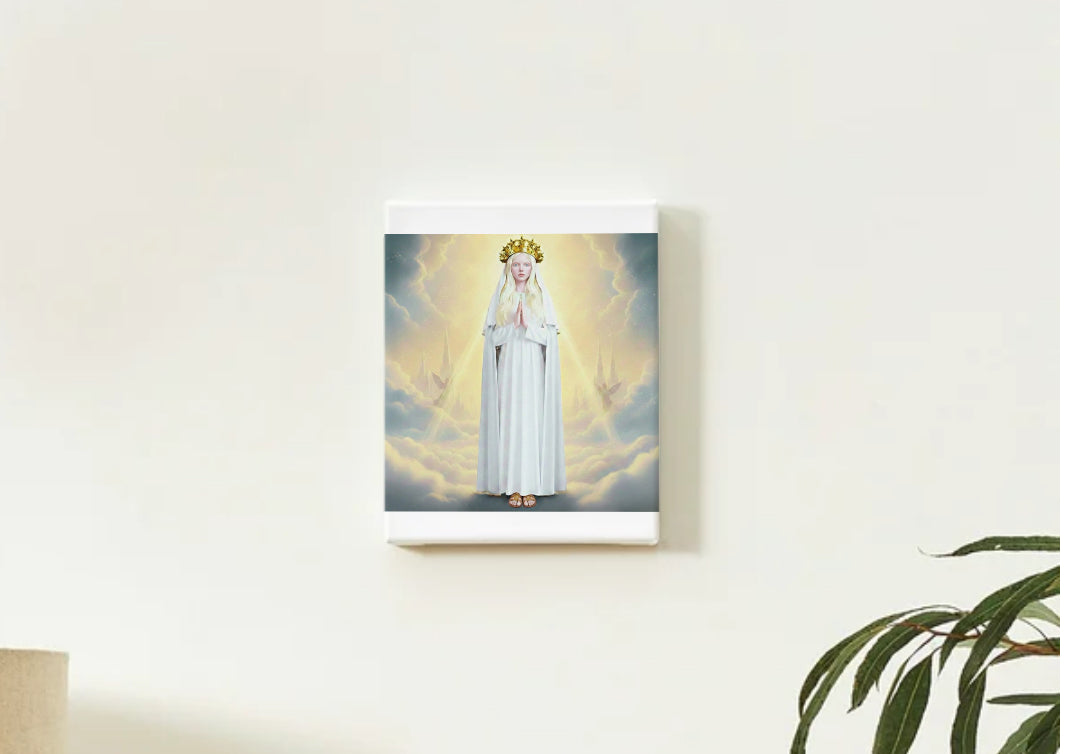 Queen of Heaven Virgin Mary Portrait V4 - Printable Digital Art