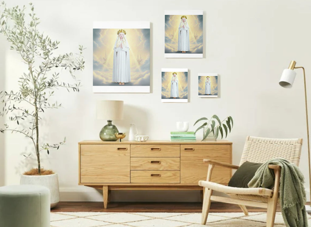 Queen of Heaven Virgin Mary Portrait V4 - Printable Digital Art