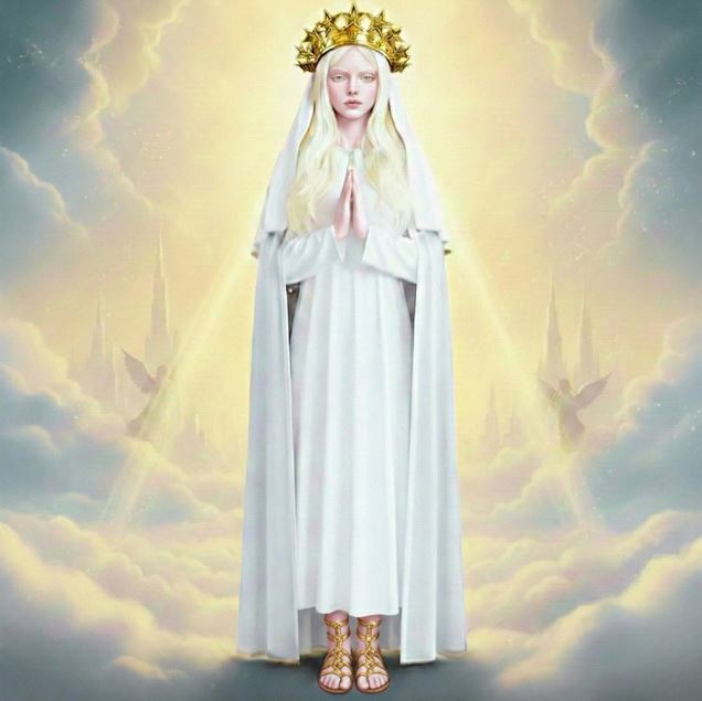 Queen of Heaven Virgin Mary Portrait V3 - Printable Digital Art