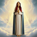 Nazareth Jewish Redhead Virgin Mary Portrait - Printable Digital Art