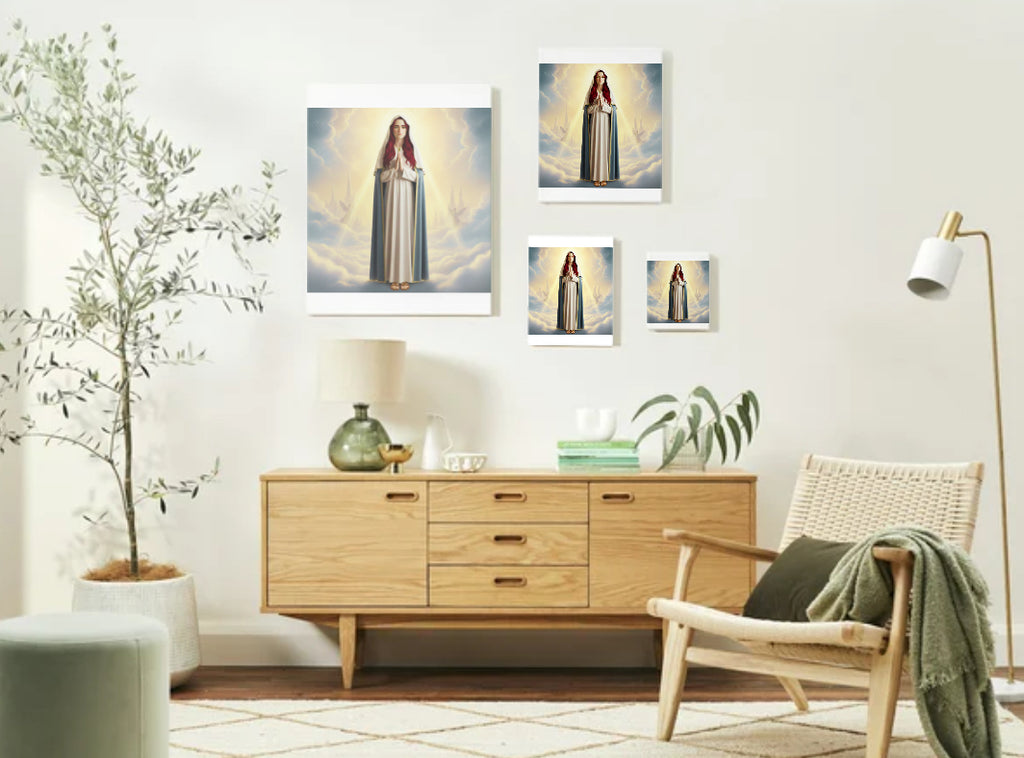 Ashkenazi Jewish Redhead Virgin Mary Portrait - Printable Digital Art